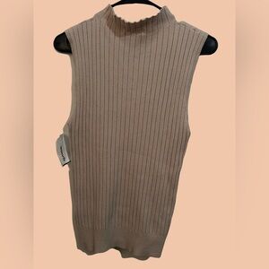 Sioni Ribbed Knit Top in Cream